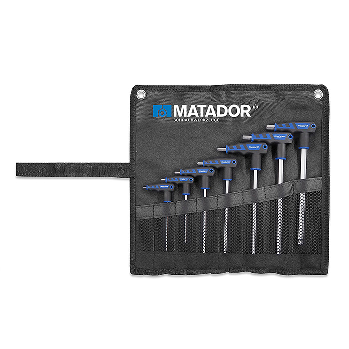 Matador T-greep Inbussleutelset Kogelkop 2-10mm