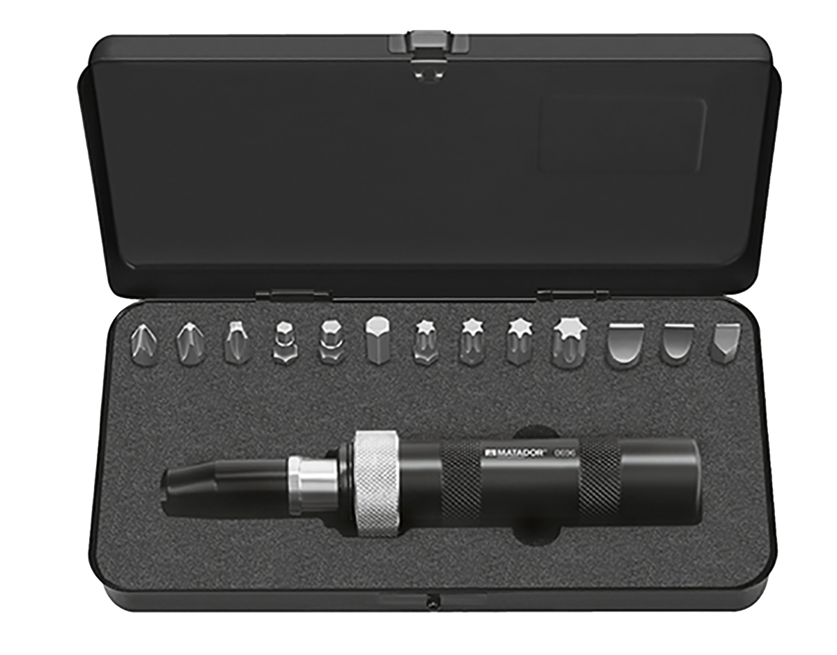 Matador Slagschroevendraaierset 1/2" met bits SL/PH/TORX/Inbus, 14-delig