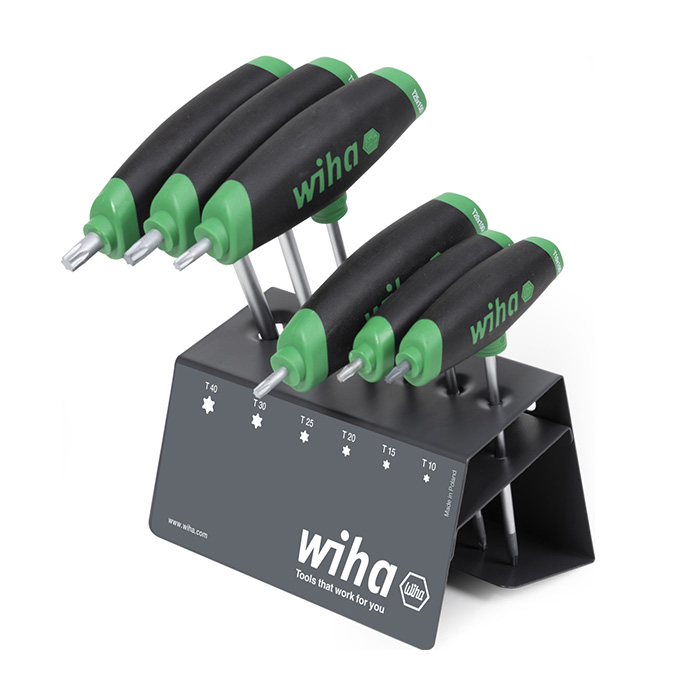 WIHA TORXsleutelset ComfortGrip met zijpunt in houder 364DS T10-T40, 7-delig