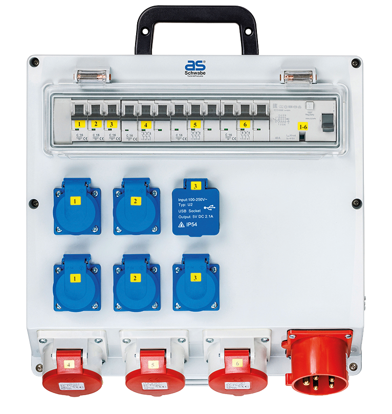 Schwabe CEE Stroomverdeler FIXO 5 MAX 400V/32A IP44