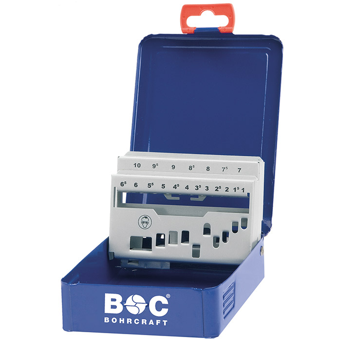 BC Metalen Cassette Spiraalboren Ø1-10mm x0.5mm Leeg M10