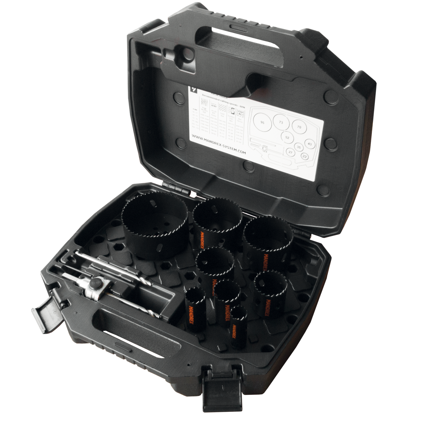 Mandrex Elektricienset EasyXcut Bi-metaal M3 MHSE1002B 20mm-83mm zeskant 8.5, 12-delig