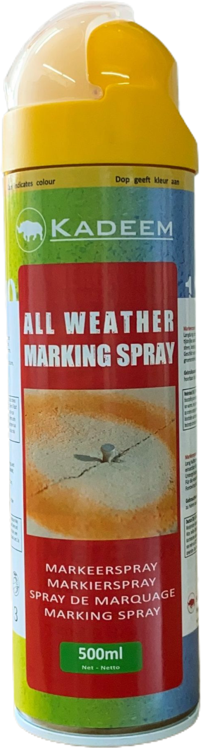 Kadeem Markeerspray All Weather 500ml Geel