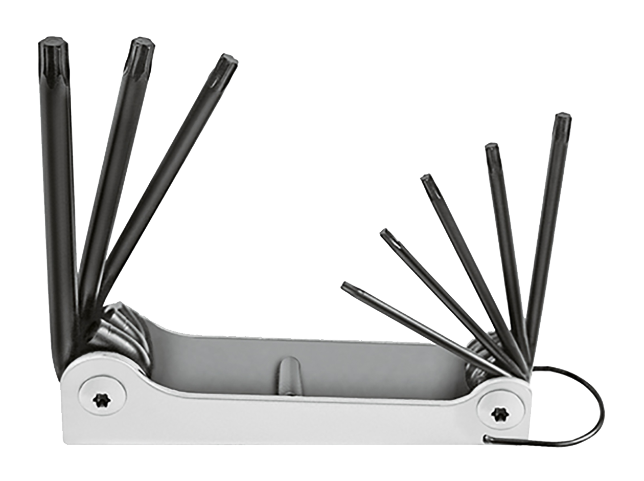 Matador TORXsleutelset mat verchroomd T9-40 in houder, 8-delig