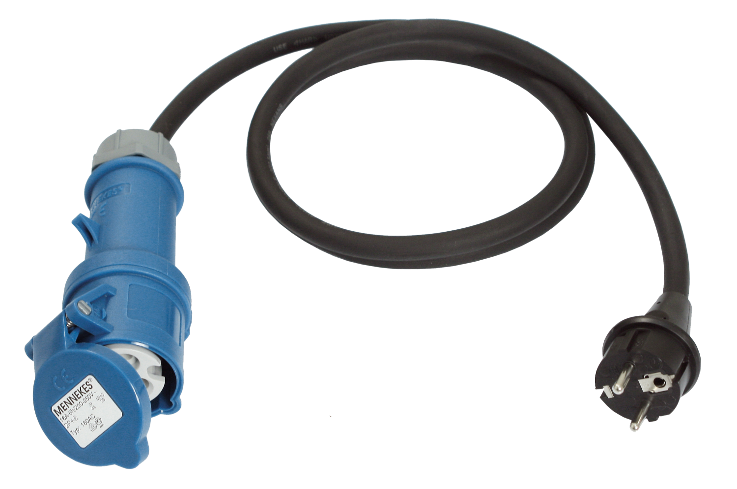 Schwabe Camping CEE AdapterKabel met geaarde Stekker 230V/16A IP44 H07RN-F 3G2,5 1,5m