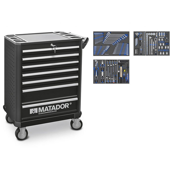Matador Ratio Werkplaatswagen Automotive 7 laden, 182-delig