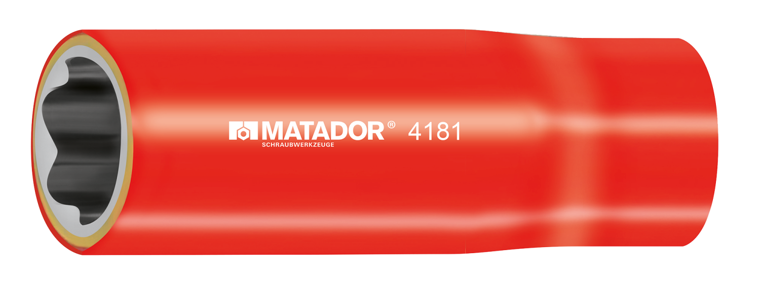 Matador 1/2" Zeskantdop 1000V VDE Lang 18mm