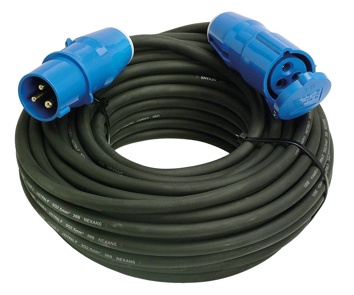 Schwabe Camping CEE Verlengkabel Neopreen 230V/16A H07RN-F 3G2,5 IP44 zwart 25m