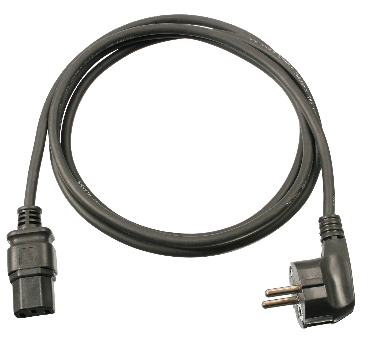 Schwabe Apparaat Aansluitsnoer 70°C Vinyl 230V/10A IP20 H05VV-F 3x0,75 zwart 2m