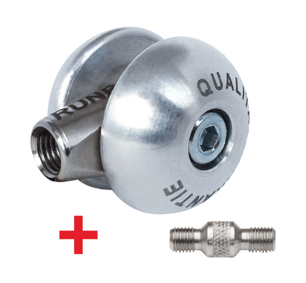 RUNPO RVS/ALU Geleiderol Ø 50mm RTG12  t.b.v. Glasvezel Trekveer 7.5, 9, 11 en 15mm