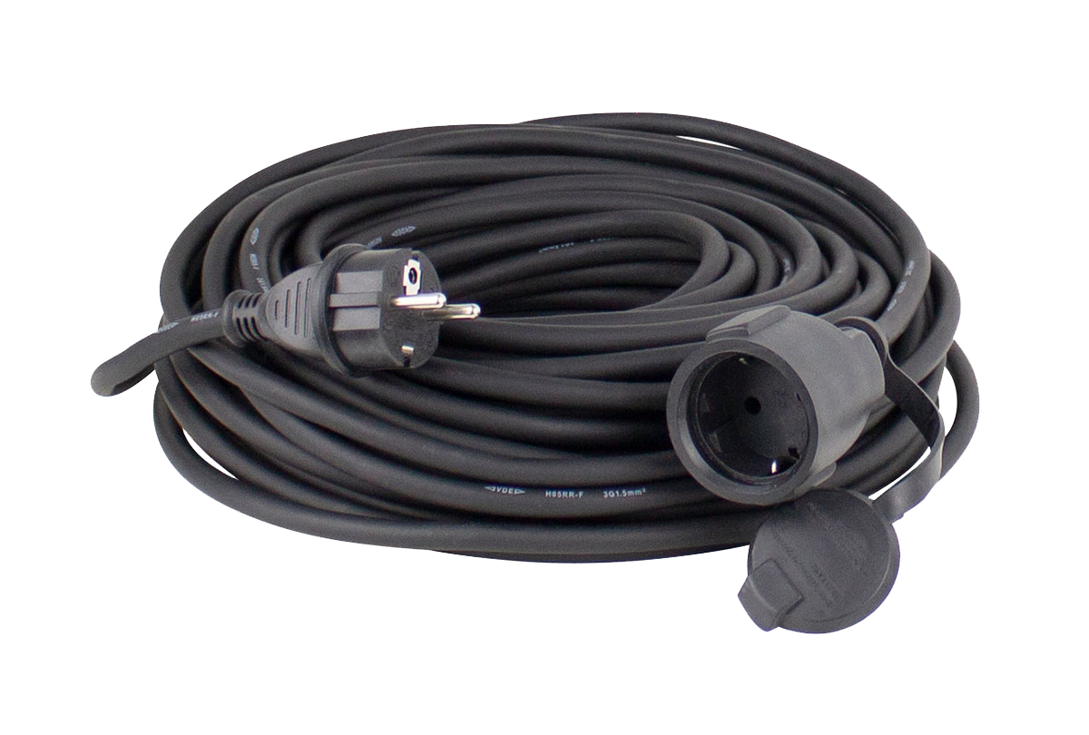 Schwabe Verlengkabel Neopreen 230V/16A IP44 H07RN-F 3G2,5 zwart 10m