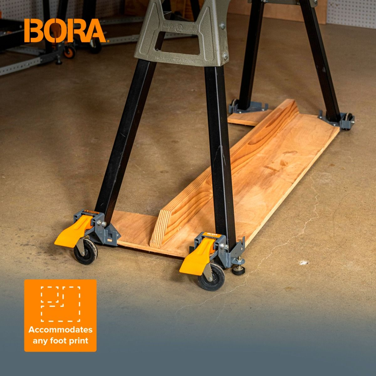 Bora Universele mobiele Wielenset voor Werkbanken Draagkracht 181kg.png