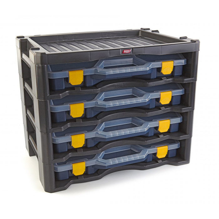 Tayg Multibox 3L met 4 Assortimentsdozen Blauw 530 x 376 x 430mm