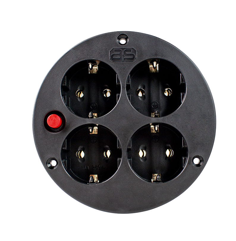 Schwabe Contactdoos inzetstuk 230V/16A IP20 tbv Kabelhaspel met 4 contacten