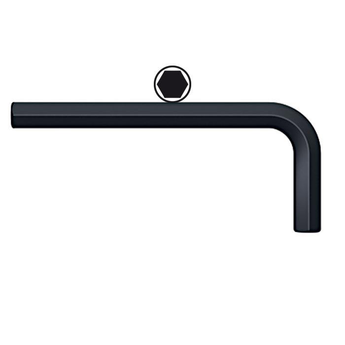 WIHA Korte Inbussleutel 350 gezwart 1,3mm