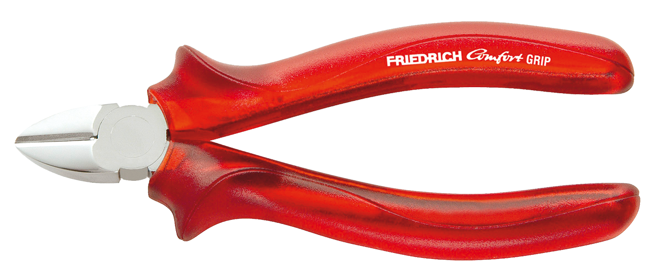 Friedrich Zijkniptang rood-transparant 160mm