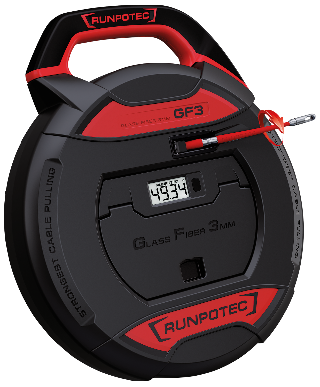 RUNPO GF3 Glasvezeltrekveer Ø 3mm met lengtemeter 50m