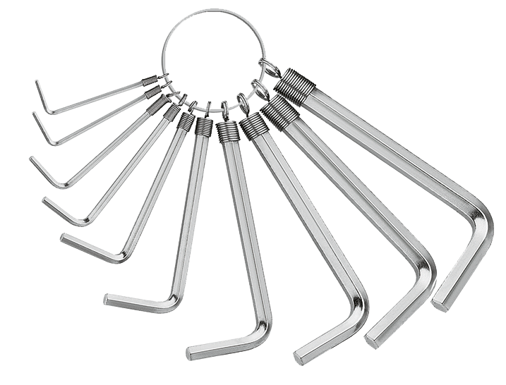 Matador Korte Inbussleutelset mat verchroomd 2-10mm, 10-delig