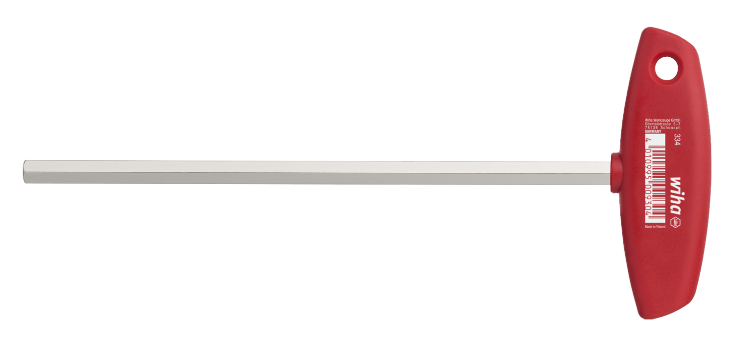 WIHA T-greep Inbussleutel 334 hoogglans vernikkeld 4,0x200mm