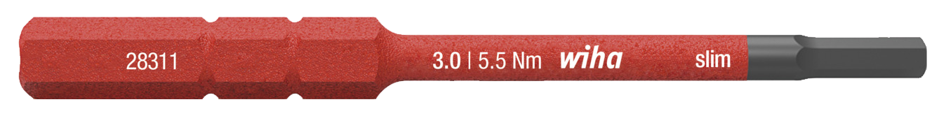 WIHA SlimBit Electric Inbus 2831-18 3,0mm 5.5 Nm