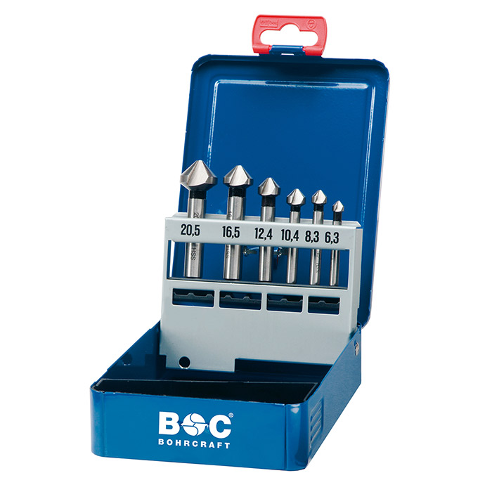 BC PB Verzinkborenset KS 6 HSS-E Co 5% DIN 335C 6,3-8,3-10,4-12,4-16,5-20,5mm 6-delig