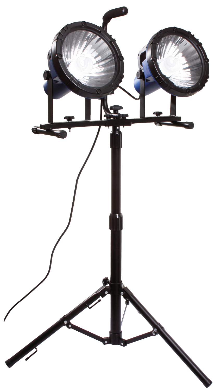 Schwabe Draagbare Werklamp IP44 2x36W 230V/16A op Statief met kabel H05RN-F 2x1,0 3m