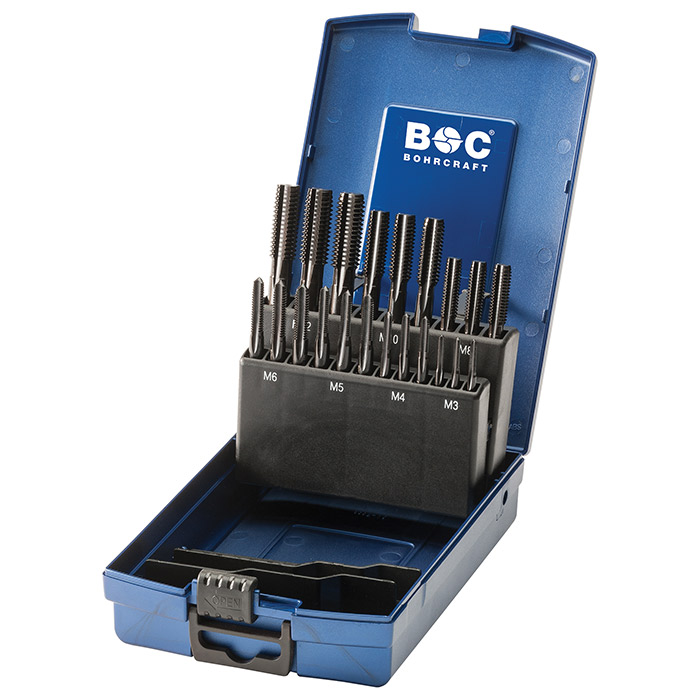BC PP Handtappenset GE12-K DIN 352 HSS-E Co 5% VAP M3-M12, 21-delig
