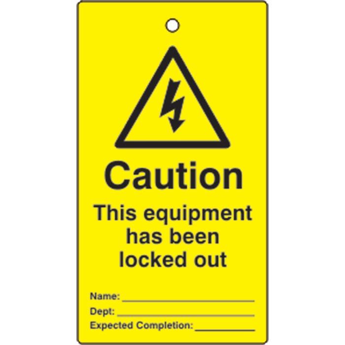 Spectrum Waarschuwing Label 75x135mm 'Locked Out' (10 stuks)