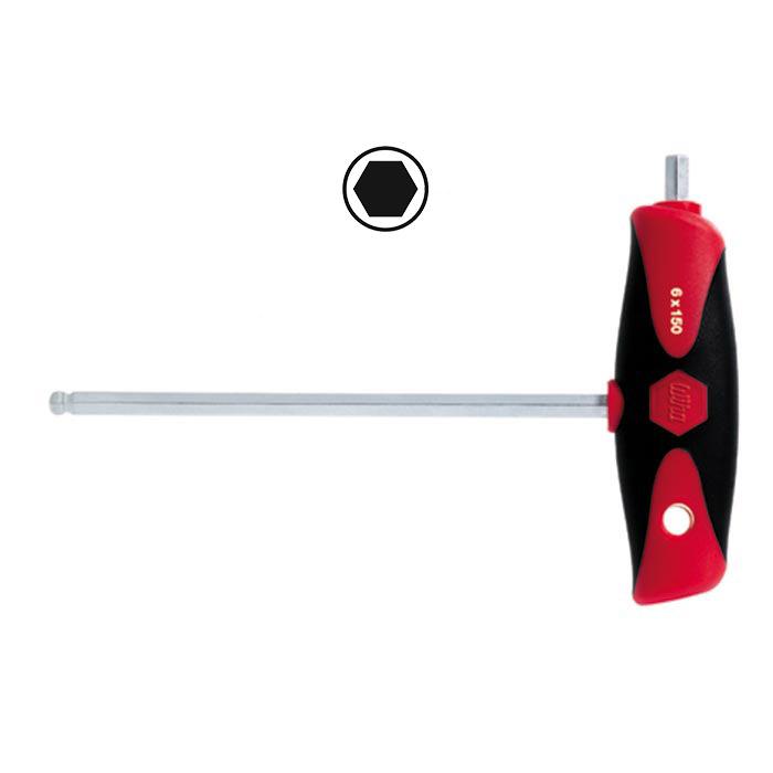 WIHA T-greep Inbussleutel kogelkop met zijpunt ComfortGrip 334 DS  4,0x150mm