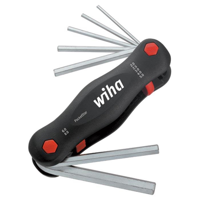WIHA Inbussleutelset PocketStar Mini uitklaphouder 351P 2-8, 7-delig in blister