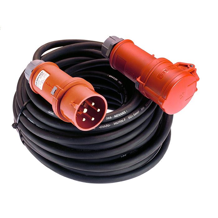 Schwabe CEE Verlengkabel Neopreen 400V/16A IP44 H07RN-F 5G2,5 reversed 10m
