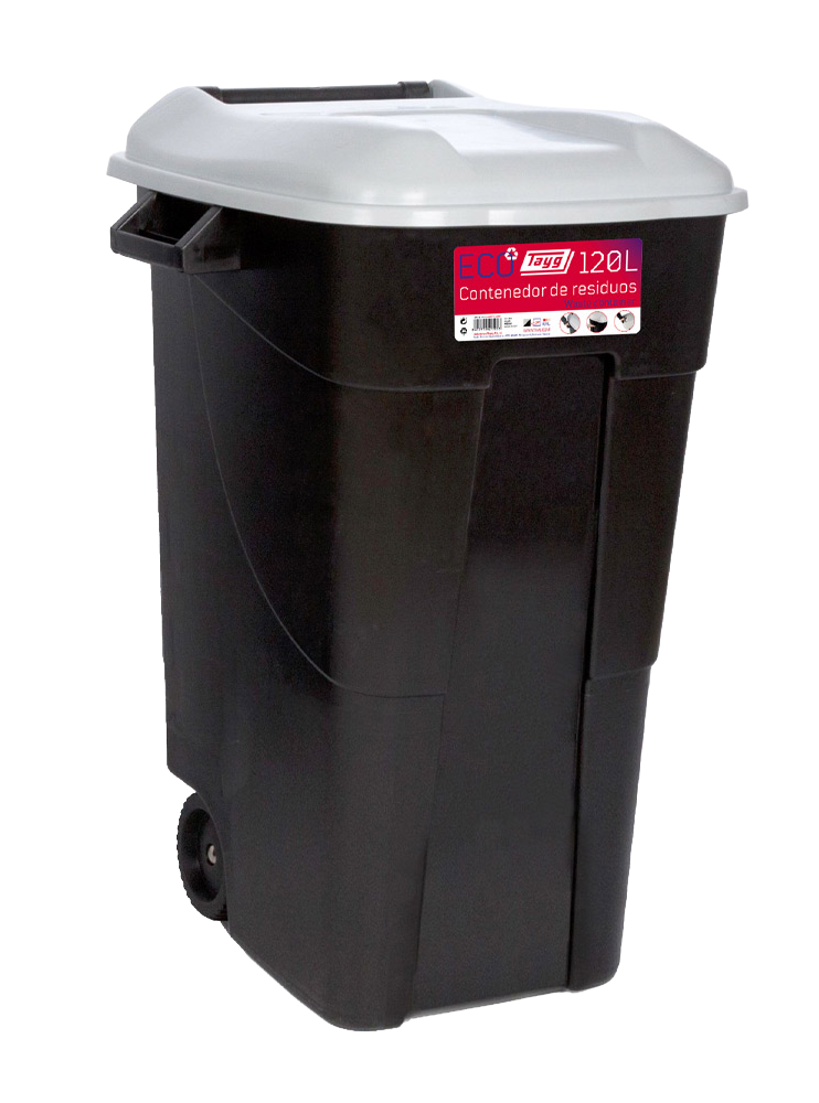 Tayg Container met Grijze Deksel 120L 600 x 568 x 886mm