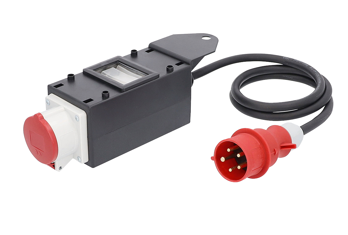 Schwabe CEE MIXO Adapter 400V/16A IP44 5-polig WERRA met kabel H07RN-F 5G2,5 1.5m