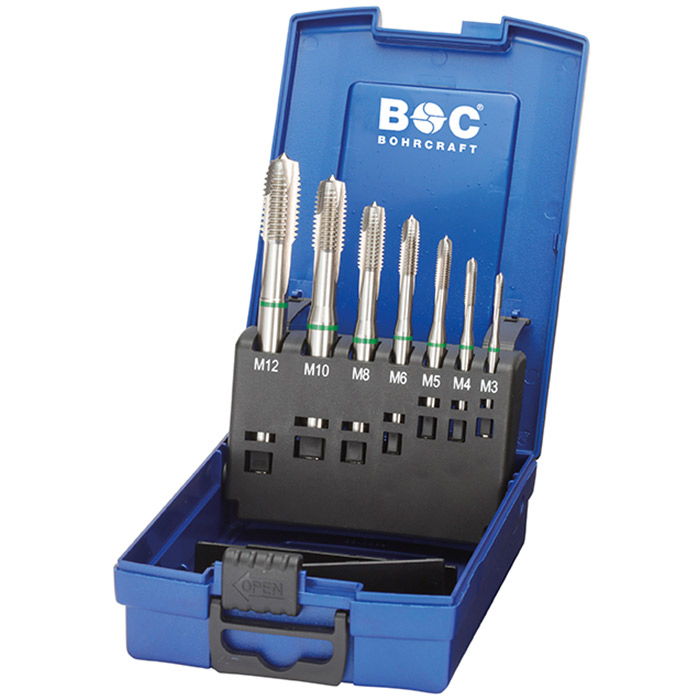 BC PP Machinetappenset Groenring HSS-E MGB7G-K vorm B M3-M12, 7-delig