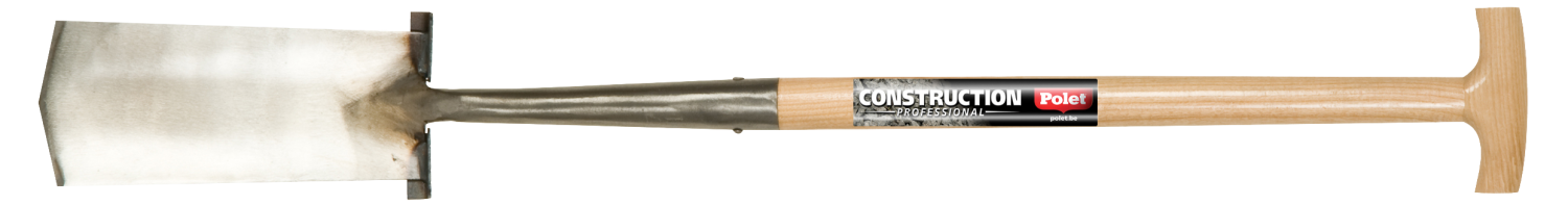 Polet Prof. Zwanenhalsspade Kabel met voetsteun 320/135 T-Steel essen 75cm