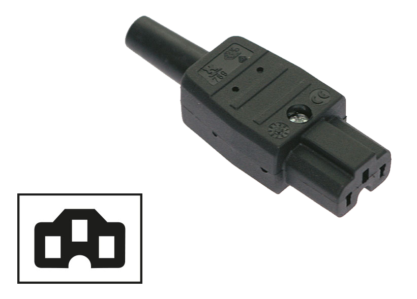 Schwabe Apparaatstekker Thermoplastisch 230V/10A IP20 C15A 155°C