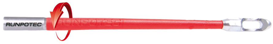 RUNPO Gleiter Ø 7mm RTG6 met speciale trekkop met anti-torsie-as