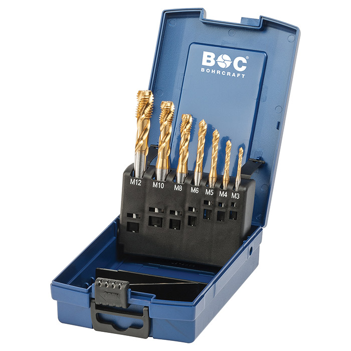 BC Machinetappenset HSS-E MGB 7S-K vorm C RSP35° TiN M3-M12, 7-delig