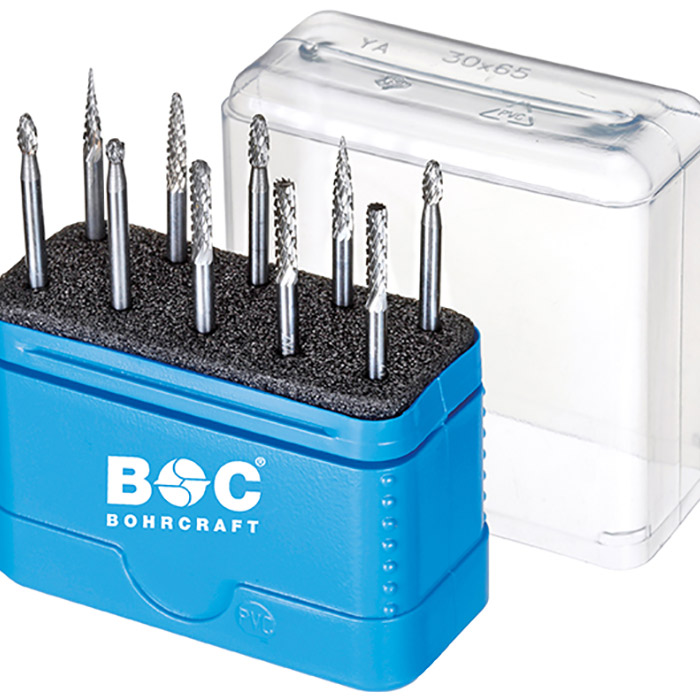 BC Stiftfrezenset  HSS KF10 ALU 3+6mm  B/C/D/F/G, 10-delig