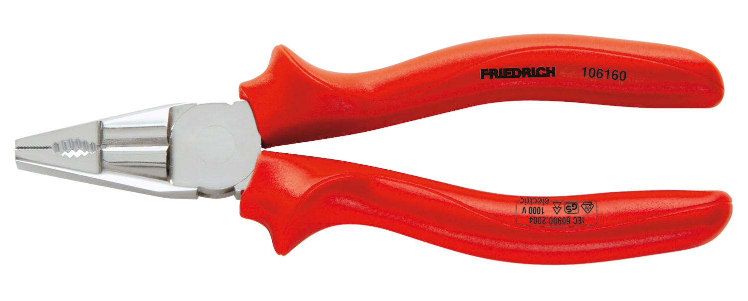 Friedrich Combinatietang 1000V VDE rood geïsoleerd 205mm