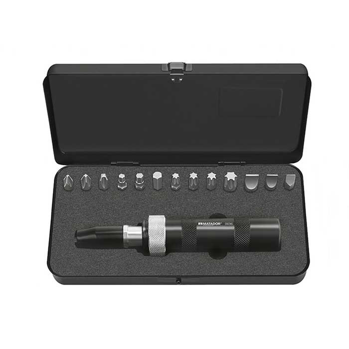 Matador Slagschroevendraaierset 1/2" met bits SL/PH/TORX/Inbus, 14-delig