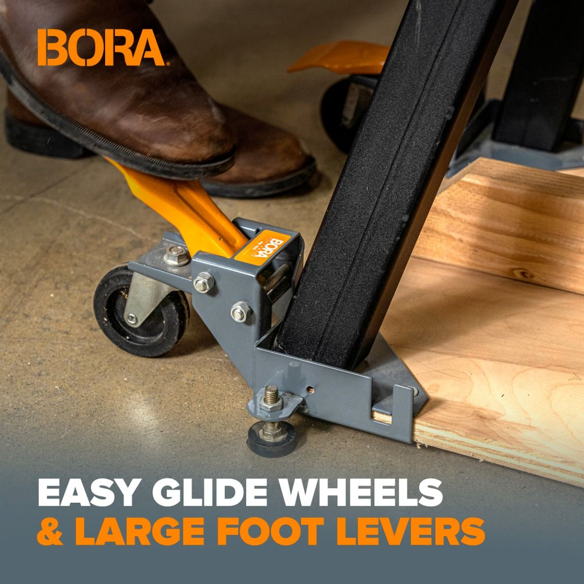Bora Universele mobiele Wielenset voor Werkbanken Draagkracht 181kg.png