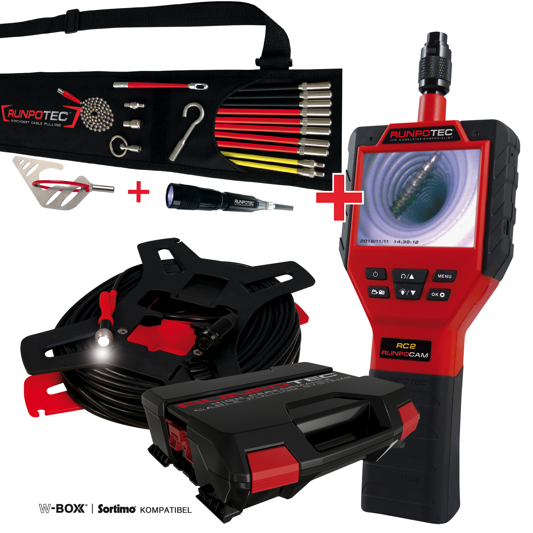 RUNPO ACTIESET Inspectiecamera RC2 30m + Runposticks - Comfort Pakket