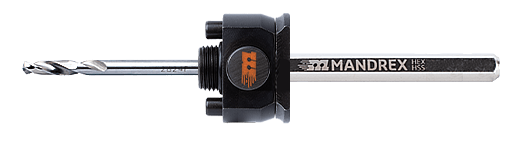 Mandrex MX-PT Gatzaaghouder MX200001MANB zeskant 10 voor gatzagen Ø32-210mm HSS centreerboor