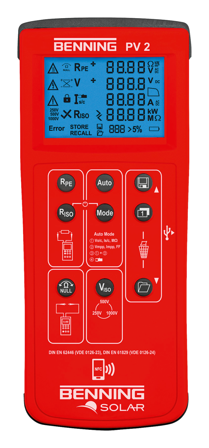 BENNING PV 2 Tester voor fotovoltaïsche installaties