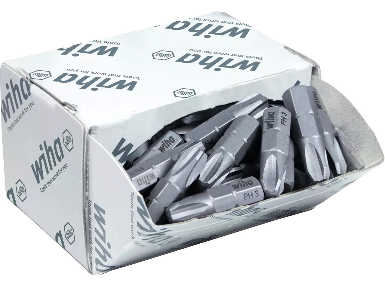 WIHA Standaard Bit 1/4" C6,3 Kruiskop grootverpakking 7929Z PH3x25 (50 stuks)