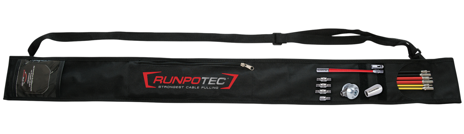 RUNPO Set Doorvoerstokken t.b.v. 7,5mm, 9mm en 11mm Glasvezel Trekveer, 13-delig