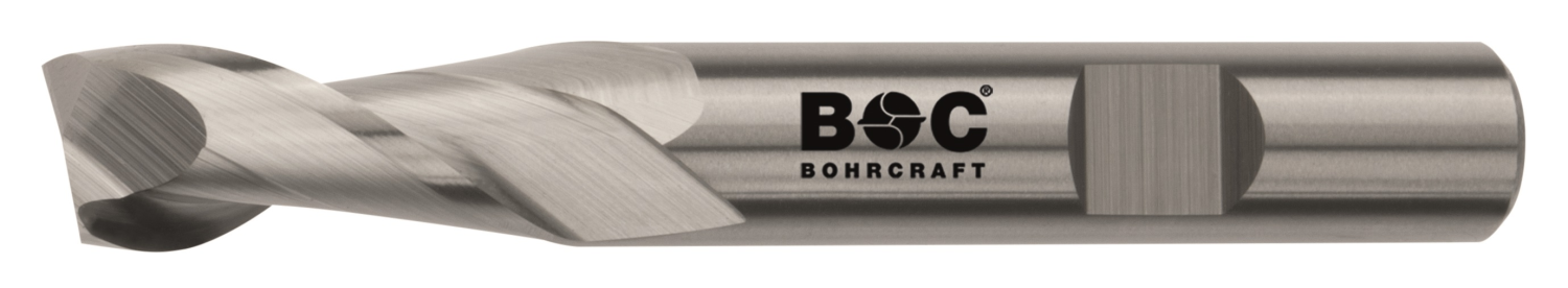 BC PP VHM Spiebaanfrees Z2, kort, Type W 5,0 mm Weldon DIN 6535 HB