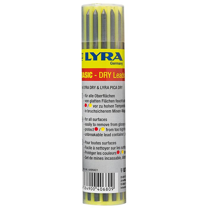 Lyra Dry Lead Reservestiften voor Lyra-Dry of Profi vulpotlood Grafiet (12st)