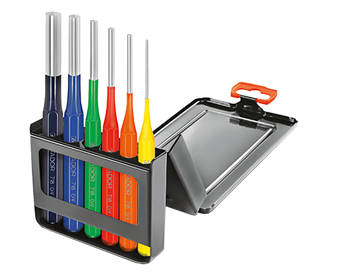 Matador Doorslagenset PRO DIN 6450 vorm C 3-10mm in kleur, 6-delig